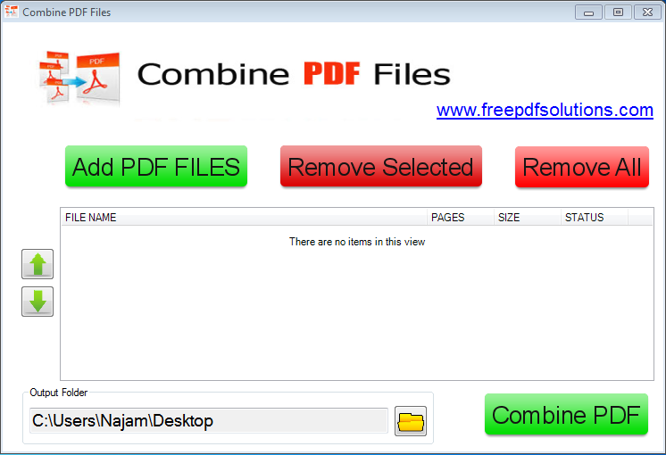 Combine pdf files