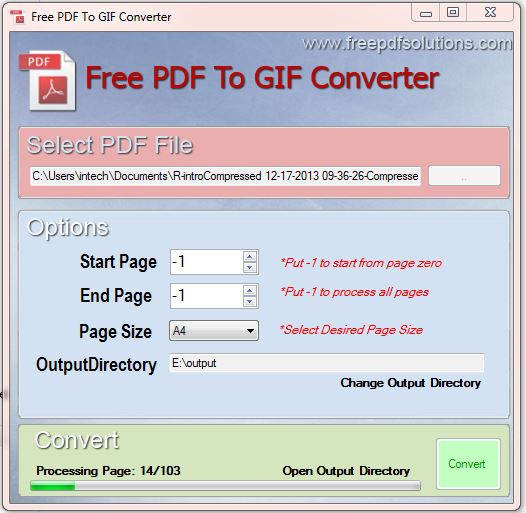 Free PDF to GIF Converter